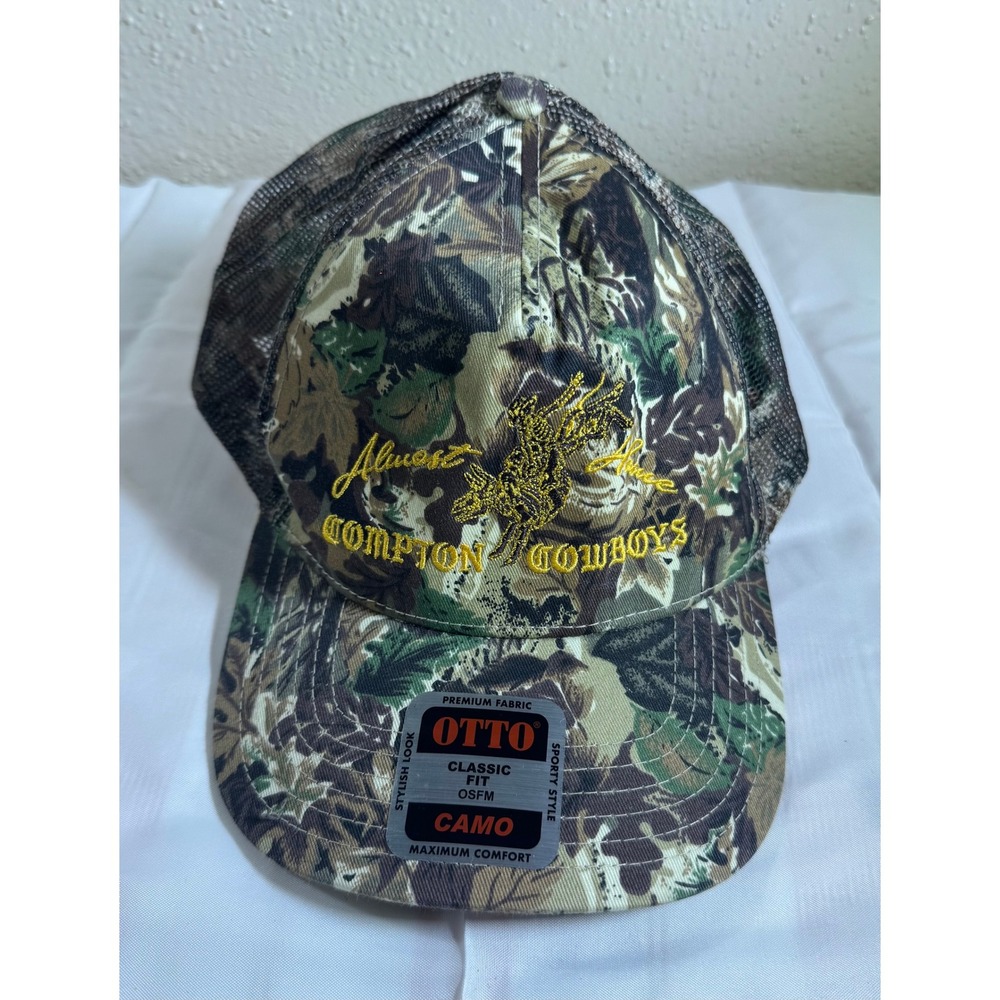 Compton Cowboys Otto Camo Mesh Trucker Hat Adjustable Snapback Camouflage Cap